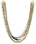 Inc International Concepts Gold-tone Mixed-media Multi-row Necklace, Only At Macy's
