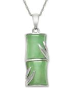 Dyed Jadeite Pendant Necklace In Sterling Silver