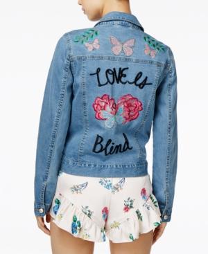 Endless Rose Cotton Embroidered Denim Jacket