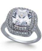 Giani Bernini Cubic Zirconia Double Halo Ring In Sterling Silver, Only At Macy's