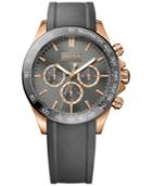 Hugo Boss Men's Chronograph Ikon Gray Silicone Strap Watch 44mm 1513342