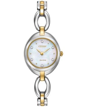 Citizen Women's Eco-drive Two-tone Stainless Steel Bracelet Watch 24mm Ex1434-55d