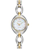 Citizen Women's Eco-drive Two-tone Stainless Steel Bracelet Watch 24mm Ex1434-55d