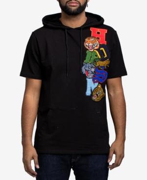 Hudson Nyc Men's Short-sleeve Patch Hoodie