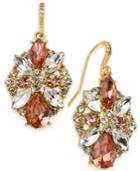 Charter Club Multi-crystal Cluster Drop Earrings, Created For Macy's