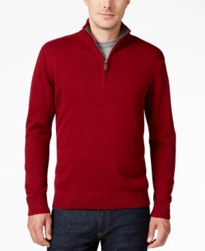 Tricots St. Raphael Men's Quarter-zip Mock-collar Sweater