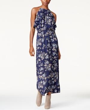 Maison Jules Printed Flounce Maxi Dress, Created For Macy's