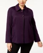 Kasper Plus Size Ponte-knit Two-button Jacket