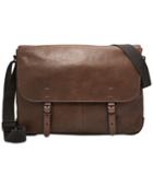 Fossil Men's Defender Leather Messenger Bag