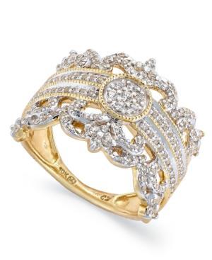 Diamond Vintage Crown Ring In 14k Gold (3/4 Ct. T.w.)