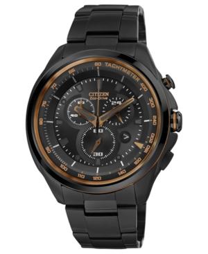 Citizen Watch, Men's Drive From Citizen Eco-drive Chronograph Gray Ion-plated Stainless Steel Bracelet 44mm At2187-51e