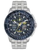 Citizen Men's Analog-digital Chronograph Skyhawk A-t Stainless Steel Bracelet Watch 47mm Jy8058-50l