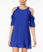 B Darlin Juniors' Cold-shoulder Dress