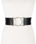Calvin Klein Geo-buckle Leather Stretch Belt