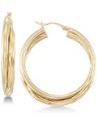 Simone I. Smith Double Twisted Hoop Earrings In 18k Gold Over Sterling Silver