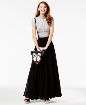 City Studios Juniors' 2-pc. Lace Cutout-back Colorblocked Gown, A Macy's Exclusive Style