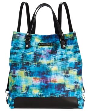 Calvin Klein Convertible Nylon Tote Backpack