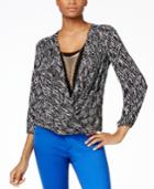 Thalia Sodi Printed Faux-wrap Blouson Top, Only At Macy's