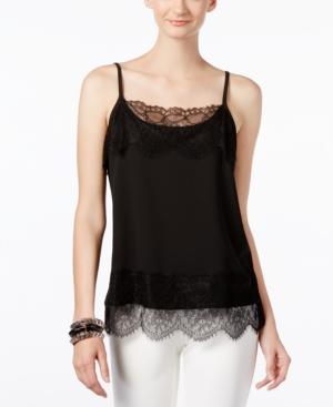 Inc International Concepts Lace-trim Shell, Only At Macy's