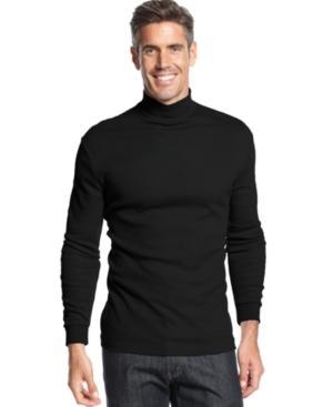 John Ashford Big And Tall Solid Long-sleeve Mock-neck Shirt