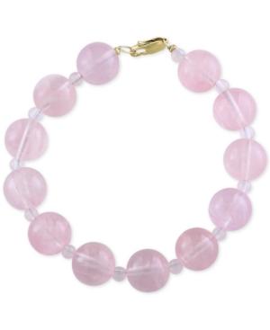 Effy Rose Quartz (4 & 12mm) Beaded Bracelet In 14k Gold