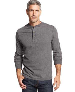 John Ashford Big And Tall Long-sleeve Henley, Only At Macy's