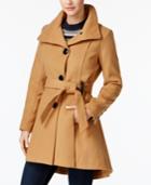 Madden Girl Juniors' Drama Belted Skirted Coat