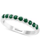 Effy 3-piece Set Sapphire (9/10 Ct. T.w.) & Diamond (9/10 Ct. T.w.) Stackable Rings In 14k White Gold (also Available In Emerald & Certified Ruby With 14k Rose Gold)