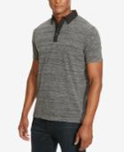 Kenneth Cole New York Men's Space-dyed Contrast Polo