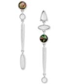 Lucky Brand Silver-tone Multi-tone Mismatch Drop Earrings