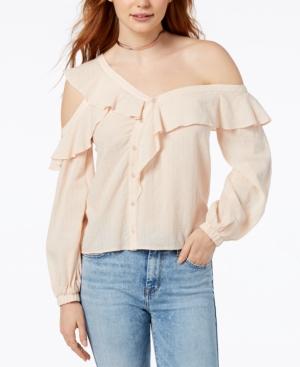Astr Paige Off-the-shoulder Flounce Top