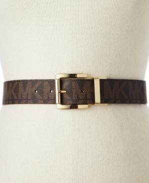 Michael Michael Kors Reversible Logo Leather Belt