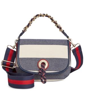 Tommy Hilfiger Belen Woven Rugby Flap Small Crossbody