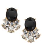 Charter Club Gold-tone Crystal & Jet Stone Drop Earrings, Created For Macy's