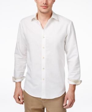 Tasso Elba Men's Solid Linen Long-sleeve Shirt