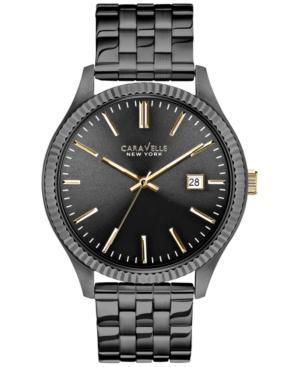 Caravelle New York By Bulova Men's Gray Ion-plated Stainless Steel Bracelet Watch 41mm 45b120