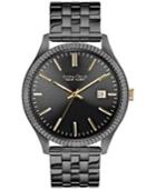 Caravelle New York By Bulova Men's Gray Ion-plated Stainless Steel Bracelet Watch 41mm 45b120