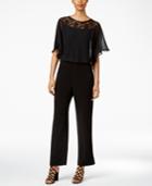 Thalia Sodi Lace-yoke Cape Jumpsuit, Only At Macy's
