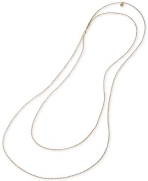 Carolee Gold-tone Crystal Long Rope Necklace