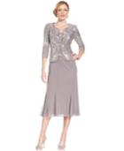 Alex Evenings Petite Sequined Midi Dress And Jacket