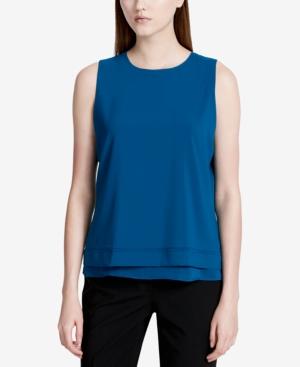 Calvin Klein Chiffon-trim Layered Shell