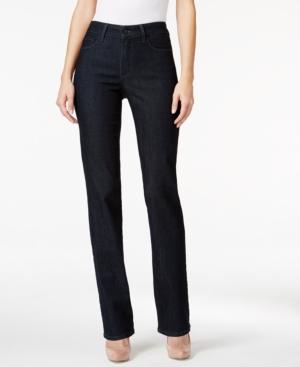 Nydj Tummy Control Embroidered Straight-leg Jeans
