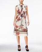 Guess Vivien Printed Ruffled A-line Dress
