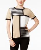 Alfred Dunner Petite Madison Park Colorblocked Sweater