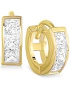Victoria Townsend Cubic Zirconia Small Hoop Earrings In 18k Gold Over Sterling Silver