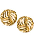 Decorative Love Knot Stud Earrings In 10k Gold