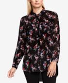 Two By Vince Camuto Printed High-low Blouse