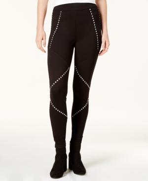 Bar Iii Mid-rise Grommet-detail Leggings, Created For Macy's