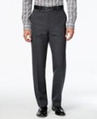 Alfani Men's Charcoal Flat-front Pants, Classic Fit