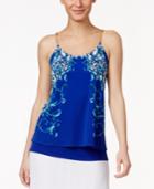 Thalia Sodi Printed Chain-strap Tank Top, Only At Macy's